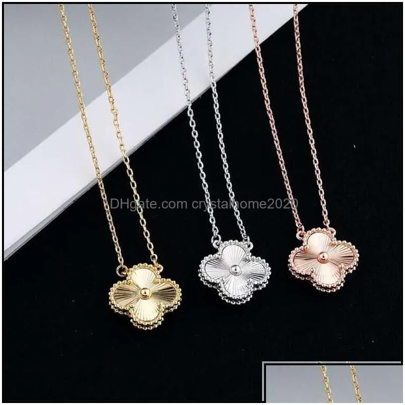 pendant necklaces classic clover necklace fashion designer womens high quality 18k gold korean jewelry gift drop delivery pendant