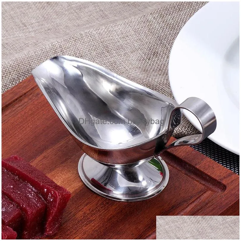 stainless steel sauce boat steak black pepper sauce tableware sauce boat tomato juice container kitchen restaurant bar tool lx4618