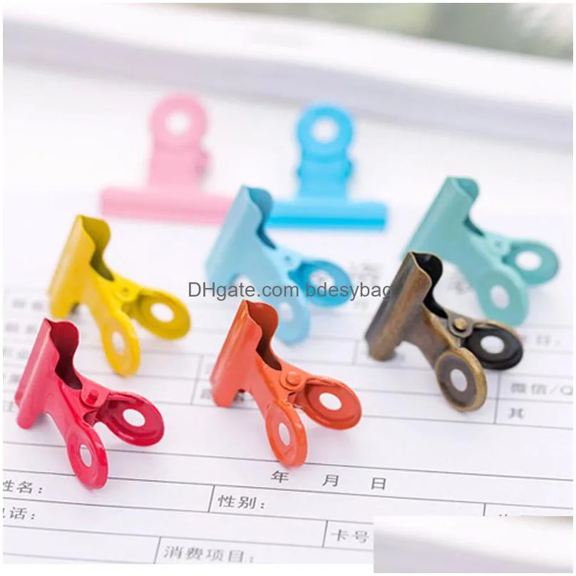 metal color binder clips black paper clip office clip 30 mm office school supplies stationery binding supplies files documents lx4635