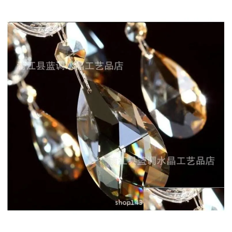glass crystal chandelier prisms ceiling lamp teardrop pendants bead curtain accessories wedding decorate kind of size