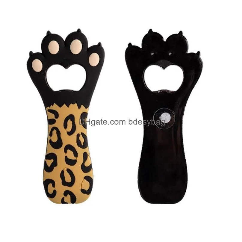 portable creative cat paw shaped bottle opener glass beer bottle opener kitchen gadget tools beer bar tool for kitchen lx4684