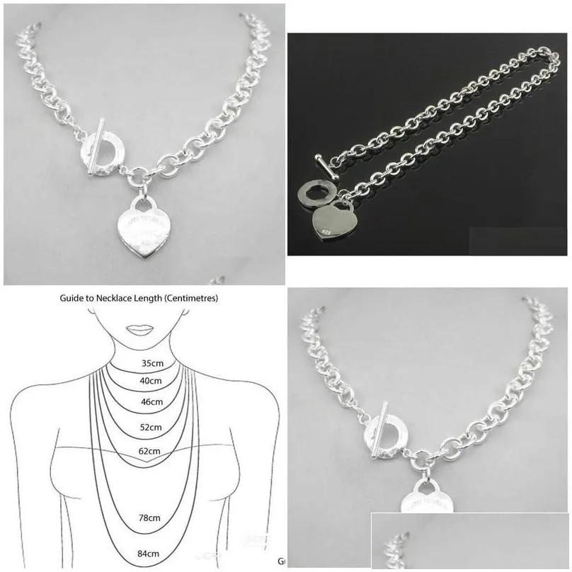 pendant necklaces design man women fashion necklace chain s925 sterling sier key return to heart love brand charm with box drop deli