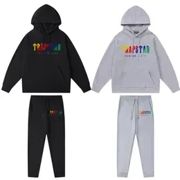 Trapstar Oversized Hoodie Mens Trapstar Tracksuit Designer Shirts Print Letter Black and White Grey Rainbow Color Summer Sports Fashion
