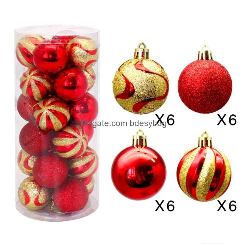 Christmas Decorations Colorf Christmas Ball Xmas Tree Decor Happy New Year Gifts Hang Ornament Decoration For Home Diameter 6Cm Drop D Dhu4J