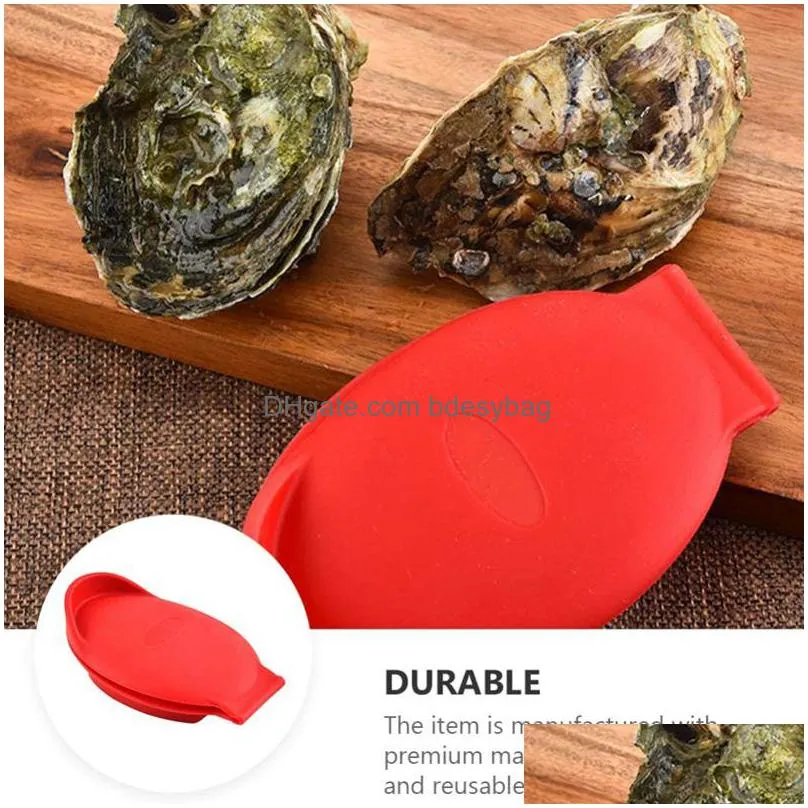 oyster shucking clamp silicone oyster holder easy oyster opener cooking mitts pinch grips for shell hand guard opening tool lx4806