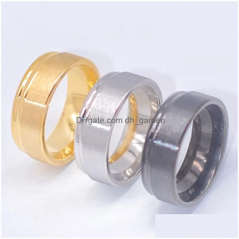 wholesale 30pcs band stainless steel rings trendy women men classic fashion wedding jewelry friends lovers accessories party gifts no fade size 1721