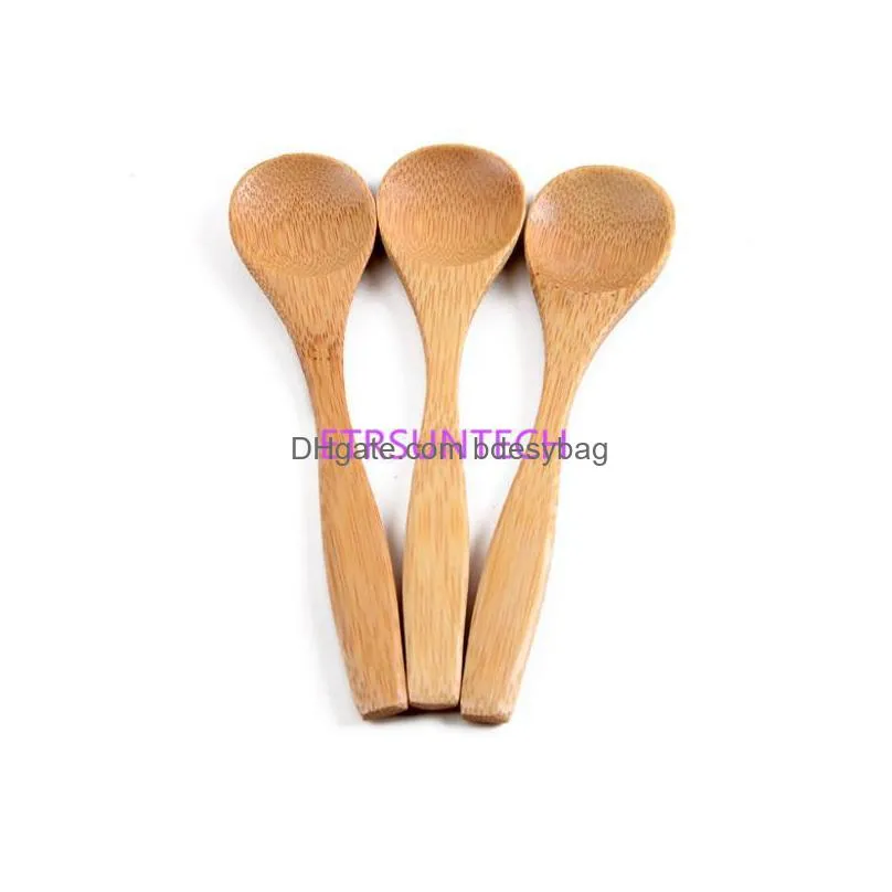 fast shipping new arrival handmade bamboo spoons honey spoon baby spoons mini spoons 13cmx3cm factory wholesale lx743