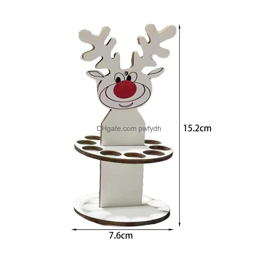  christmas ornament with 10 holes cartoon unique money holder decoration festival party supplies wallet cake rack diy money stand cpa7041