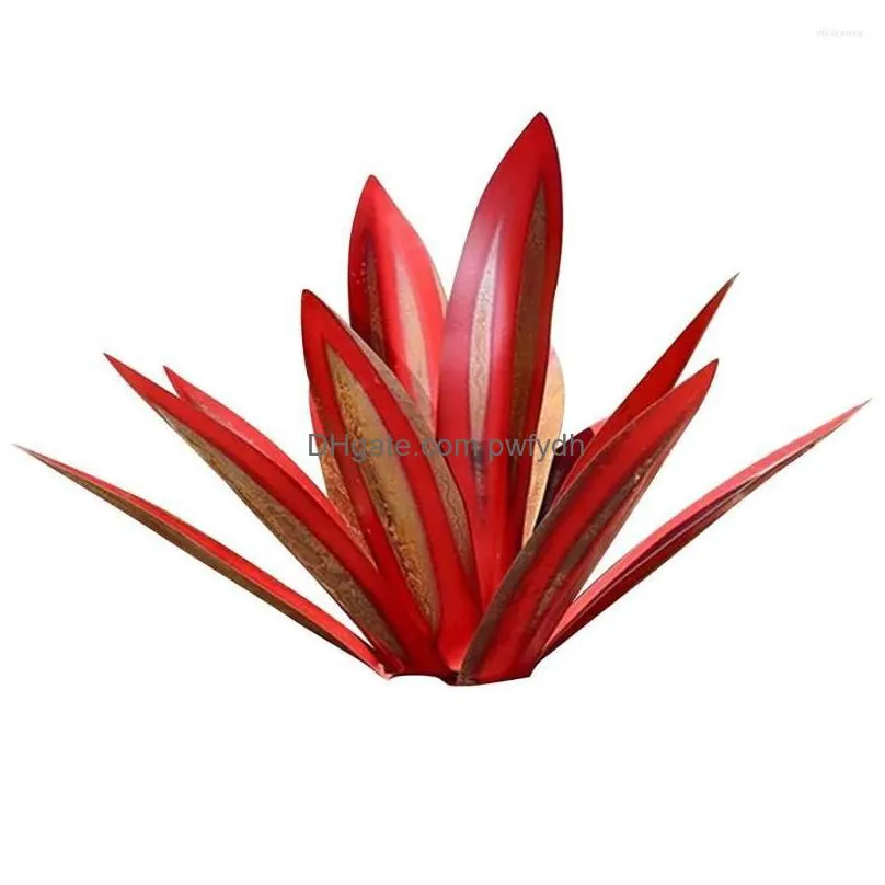 decorative flowers tequila rustic sculpture anti-rust metal agave plant garden yard art decoration statue home decor for stakes