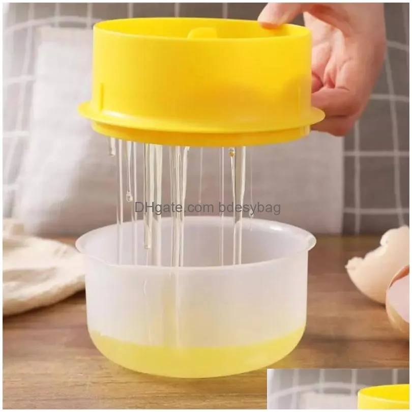 Egg Tools Pp Plastic Cake Tools Egg White Filter Yolk Separator Sifting Kitchen Baking Tool Accessories Drop Delivery Home Garden Kitc Dhvjq