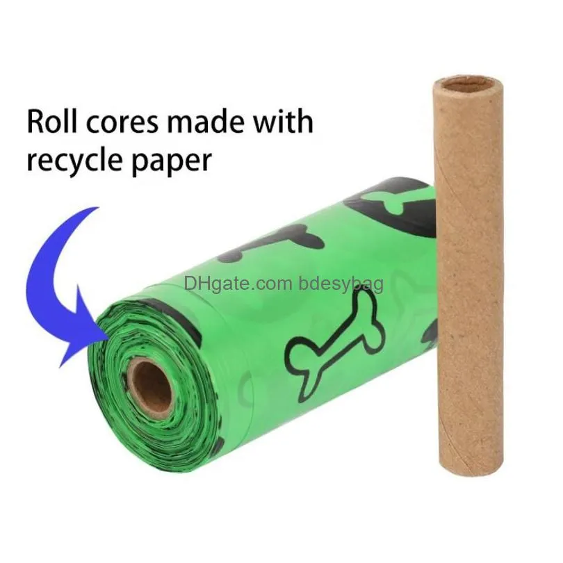 Other Dog Supplies Dog Poop Bag Eco-Friendly Waste Bags With Dispenser Outdoor Clean Pet Walking Supplies 15 Per Roll Drop Delivery Ho Dhq1W