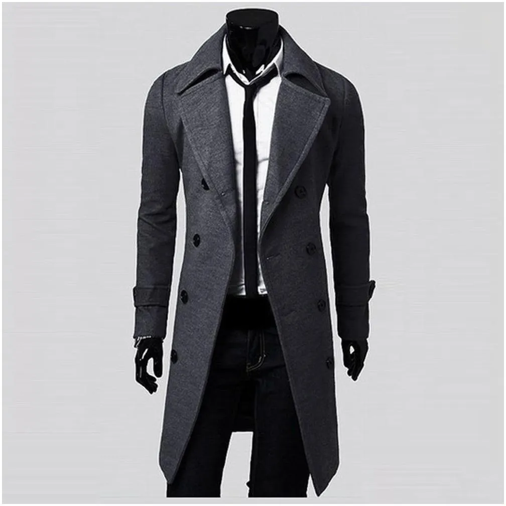 mens blazer jackets winter men slim stylish trench coat double breasted long jacket parka plus size in jackets1