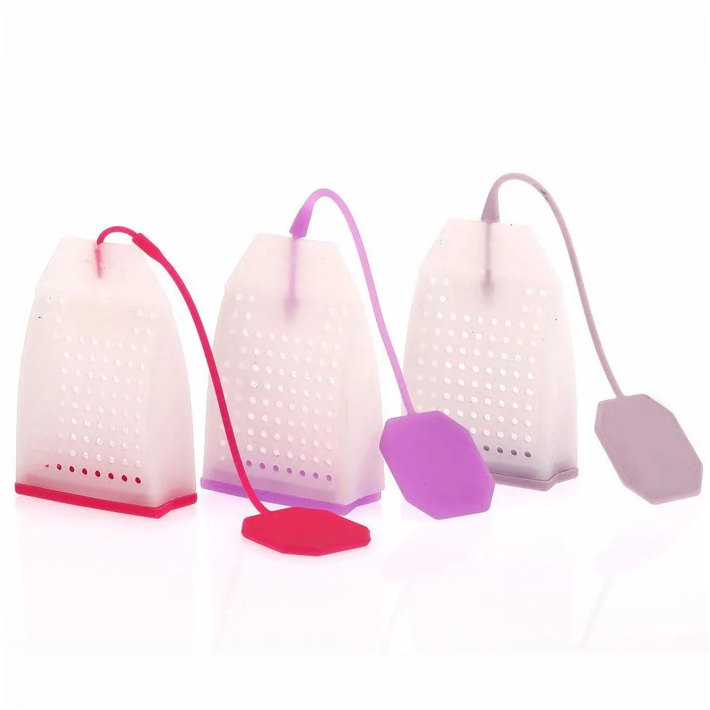 Food-grade Silicone Tea Infuser Tools Reusable Loose Leaf Tea Bags Strainer 6 Colors