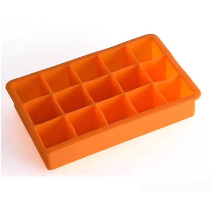 Silicone Ice Molds 15 Lattice Buckets And Coolers Bingge Portable Square Cube Chocolate Candy Jelly Mold DIY Shape Tray Fruit