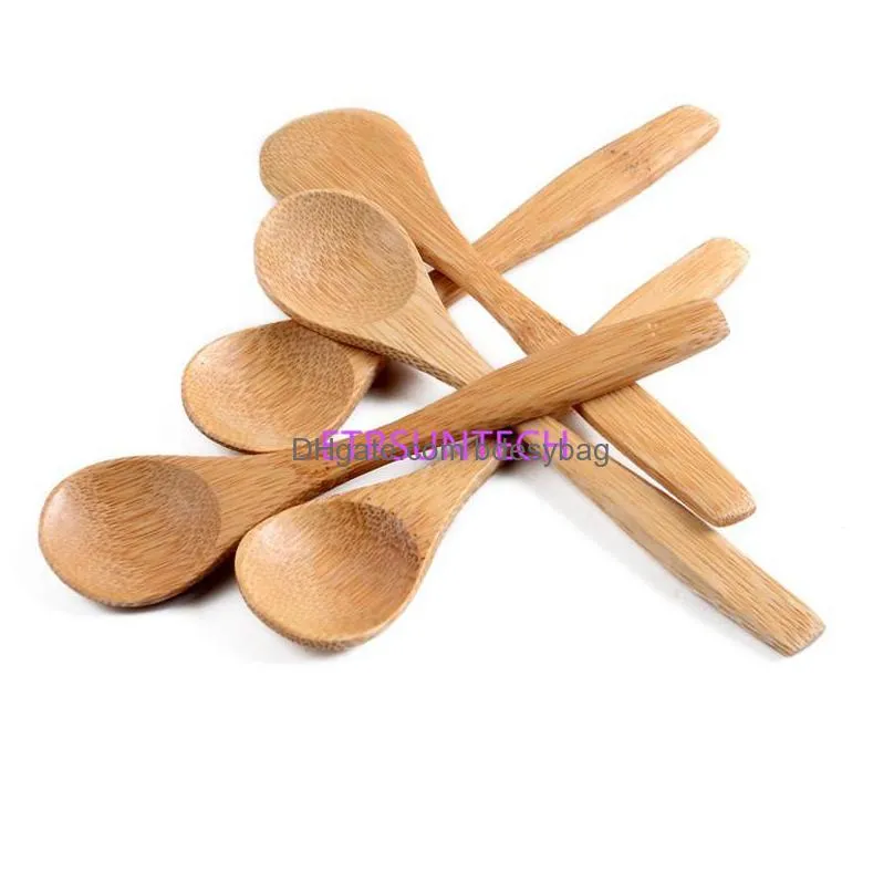 fast shipping new arrival handmade bamboo spoons honey spoon baby spoons mini spoons 13cmx3cm factory wholesale lx743