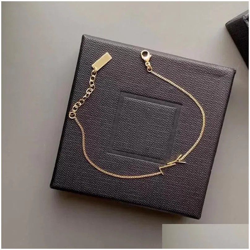 designer gold chain bracelet womens bracelets love jewelry luxury letter pendant y bracelet for women charm earring wedding g2205242z