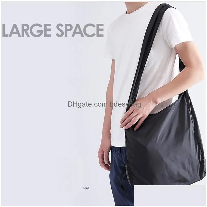 creative rotating foldable shopping storage bag portable large capacity ecofriendly nylon storage bag fashion shoulder bag wholesale