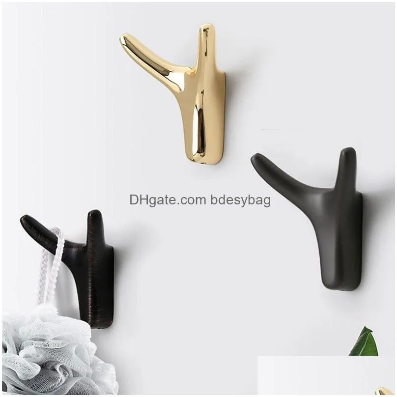 creative bull head shaped alloy coat wall hook wallmounted keychain towel clothes storage hanger home hotel decoration lx4500