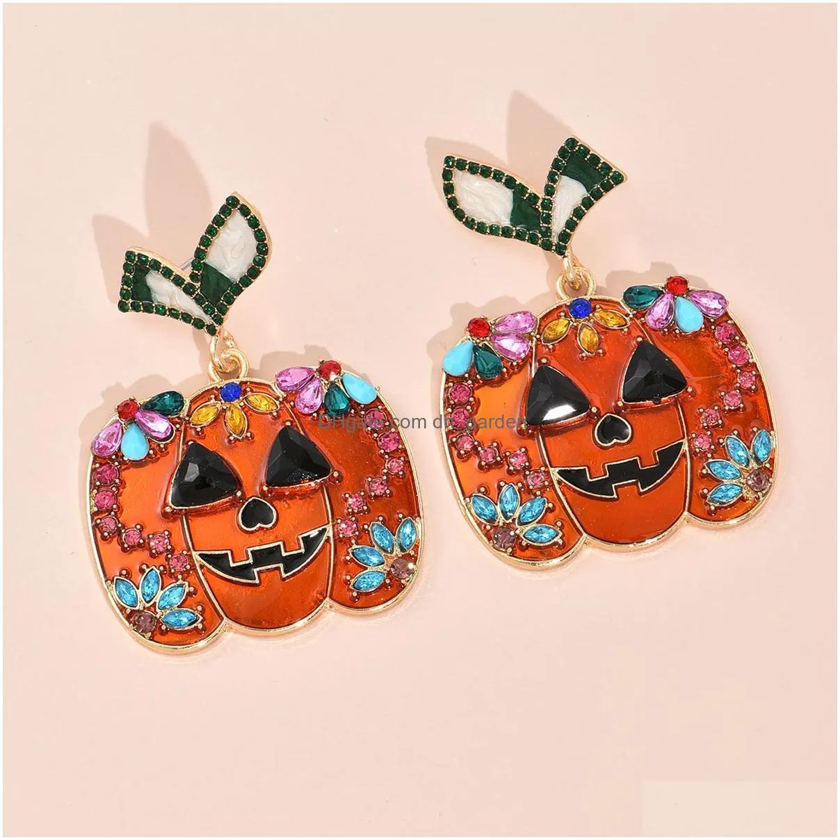 charm european and american crossborder new halloween pumpkin funny earrings fashion trend creativity dripping oil retro personality earrings for