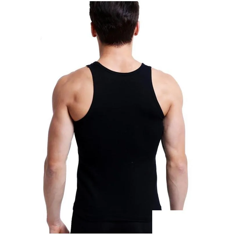 mens tank tops 3 piece/lot 2021 mens summer slim fit cotton solid underwear men quality casual sleeveless tee pack of