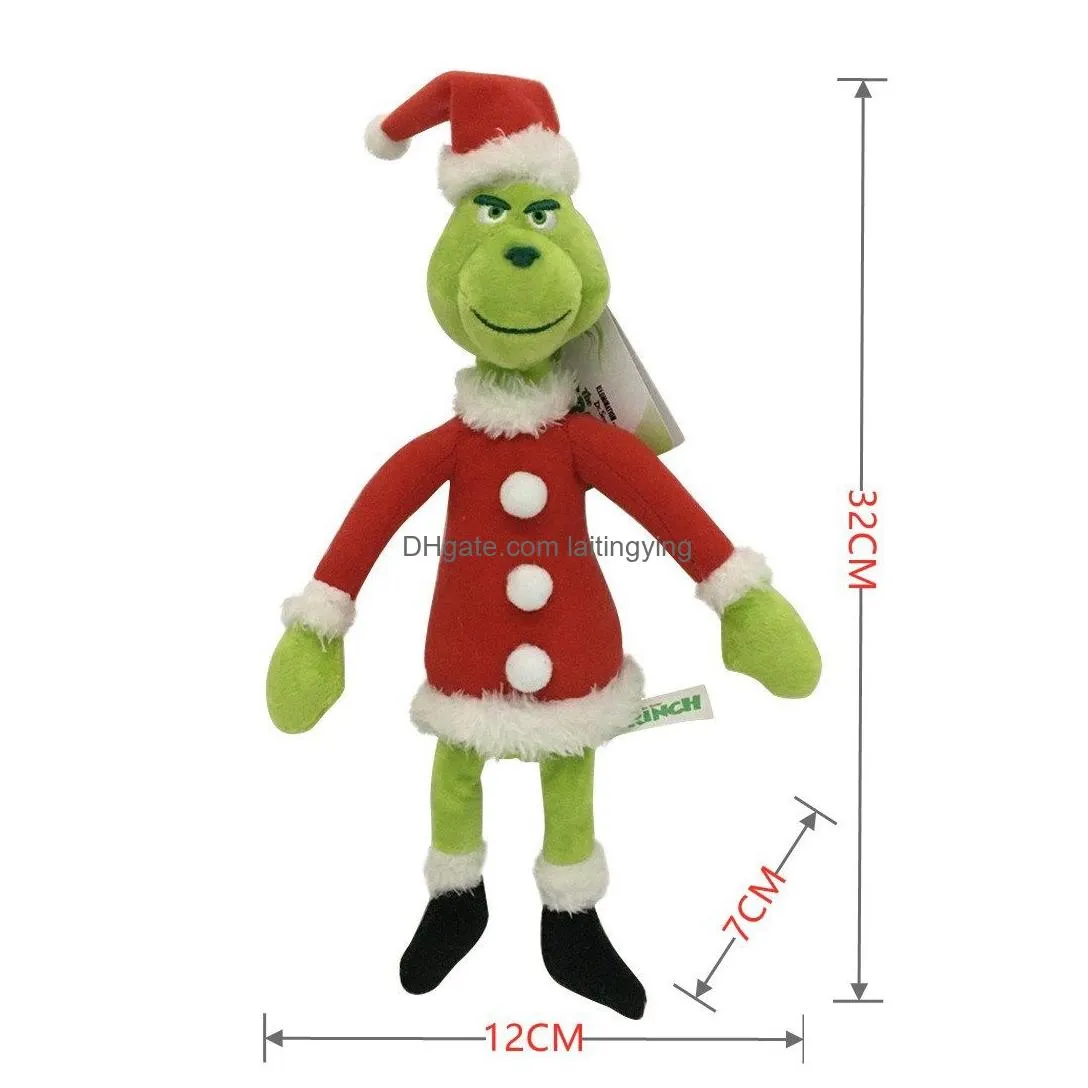  christmas grinch plush toys green grinch childrens cartoon doll wholesale