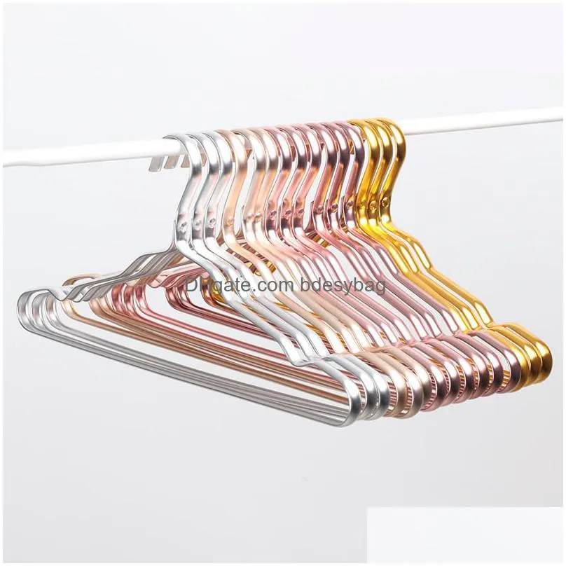 1.2cm clothes hangers non slip dry and wet rack aluminum alloy clothing support no fading multi color options w0206