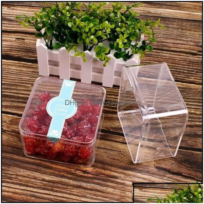 gift wrap 24pcs upscale gift wrap case clear acrylic square cube candy box treat food boxes container for wedding baby show dayupshop