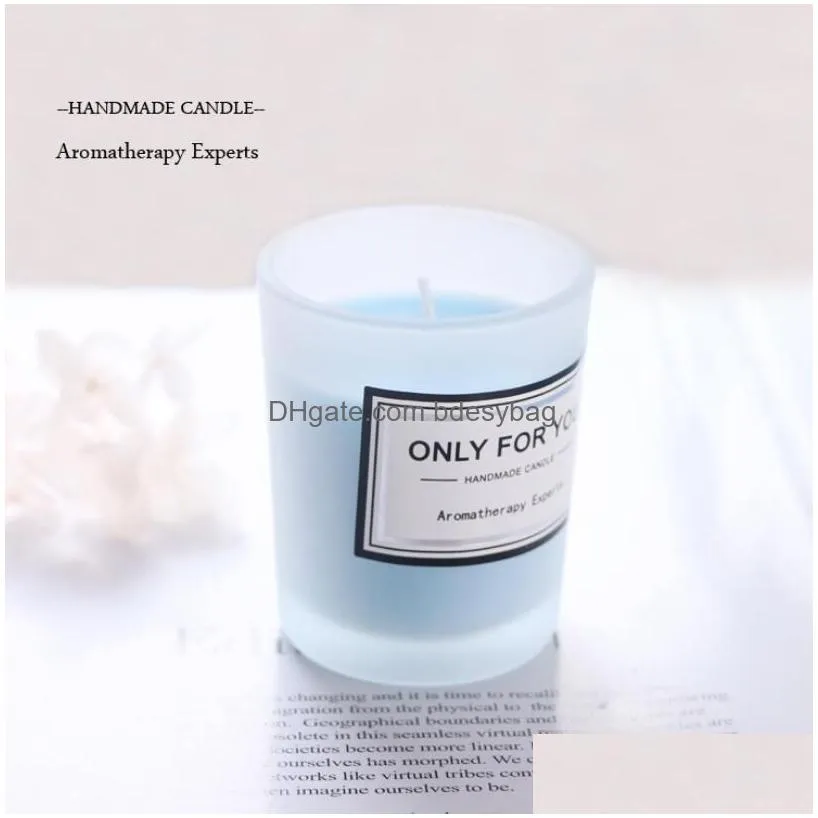 Scented Candle Home Birthday Candle Cute Jar Glass Scent Round Wedding Nordic Modern Mini Romantic Decorations Drop Delivery Home Gard Dhlze