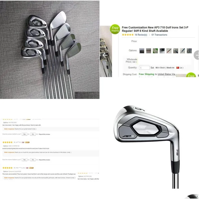 Customized Ap3 718 Best Golf Iron Sets With 3P Regarstiff, 10 Shaft