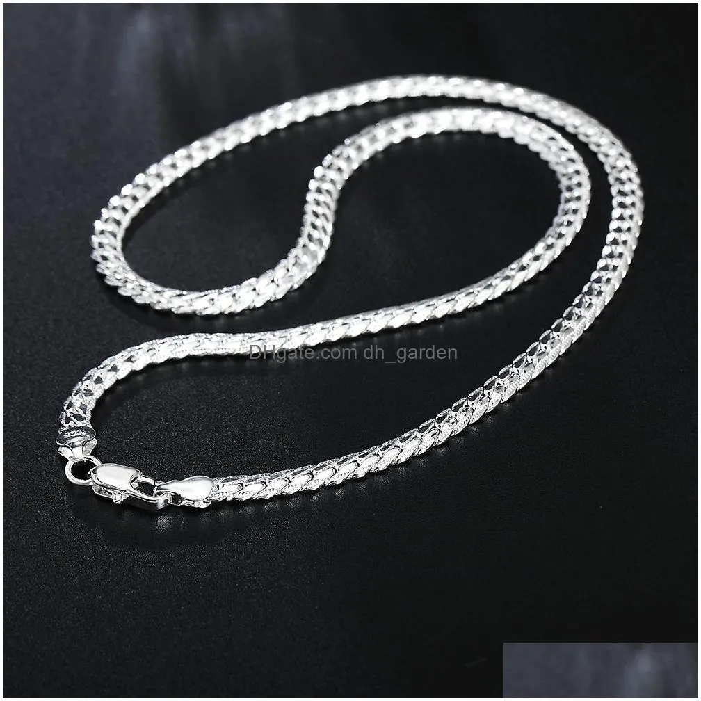 Chains 20-60Cm Sterling Sier Luxury Esign Noble Necklace Chain For Woman Men Fashion Wedding Engagement Jewelry Drop Deliver Dhgarden Otln4