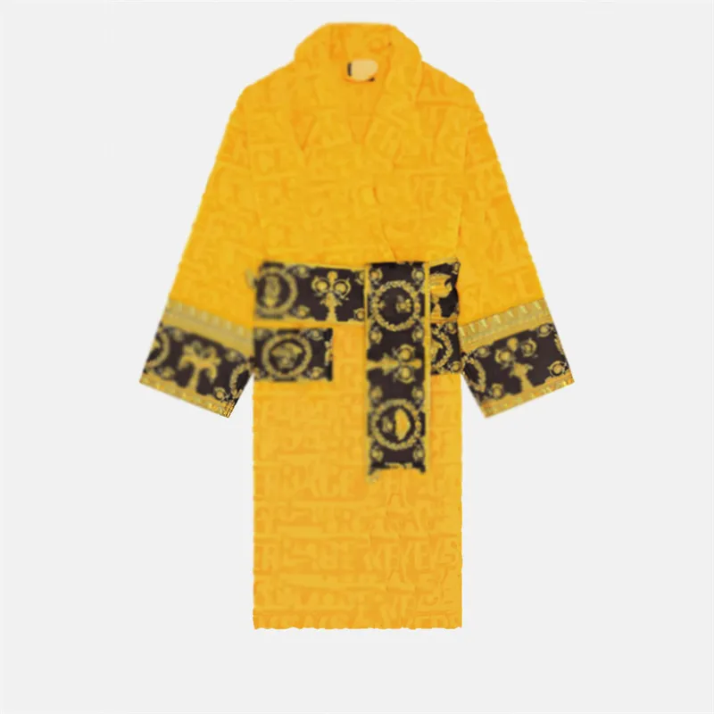 Mens Luxury classic cotton bathrobe men and women brand sleepwear kimono warm bath robes home wear unisex bathrobes