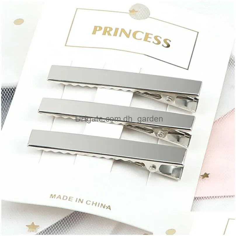 Hairpins 30Pcs/Set Gold Sier Color Hair Clip Basic Shiny Metal Alligator Hairpins Diy Accessories For Women Girl Hairdressin Dhgarden Otymh