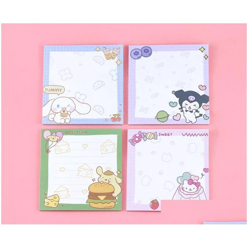 sheets cute cartoon anime memo pad kawaii sticky notes girl diary diy decorative school notebook japanese stationery