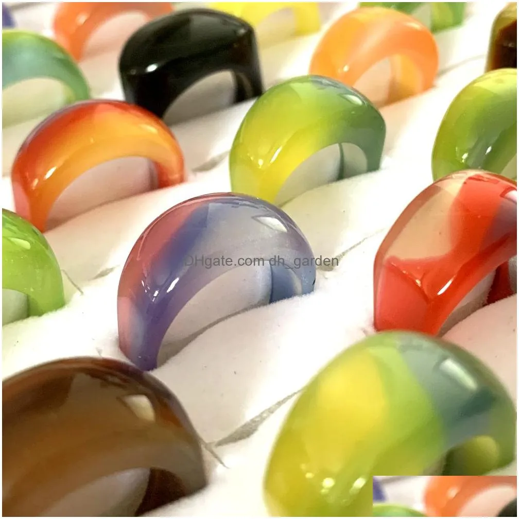 bulk lots 50pcs retro cute colorful resin rings mix set acrylic fashion charm ladies girls jewelry party gifts wholesale