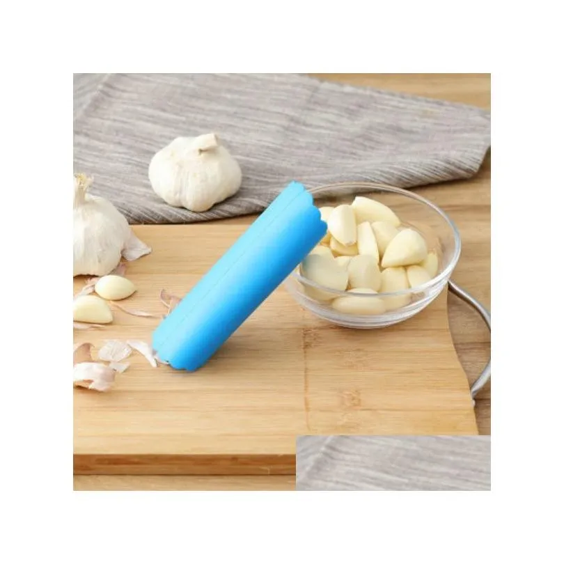 Vegetable Tools Garlic Peeler Press Cooking Kitchen Peeling Silicone tool Crusher Utensils food RH2175