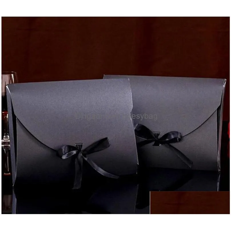 4 colors large folding gift box packaging bag silk scarf envelope packaging box 28cmx21cmx2cm factory wholesale lx2101