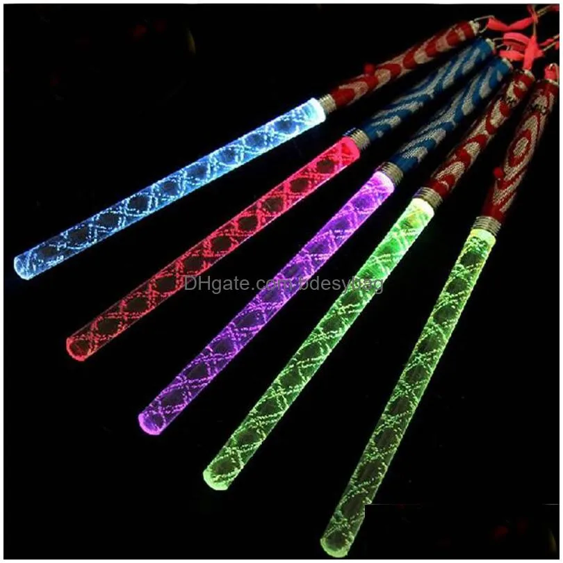 26cm acrylic led glowing magic wands sticks toy concert bar flashing wands light up toys party supplies za1178