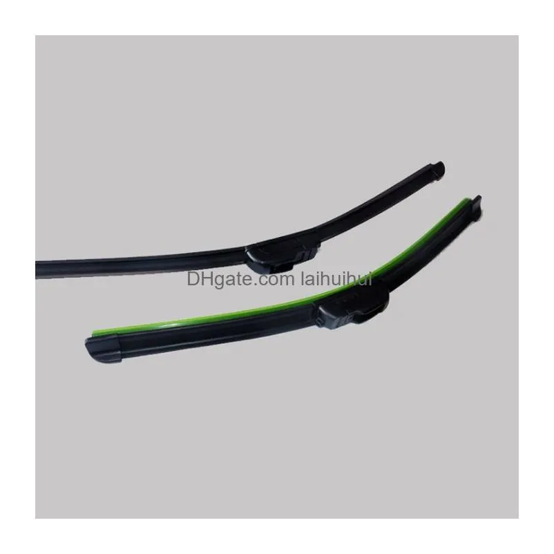 Windshield Wipers U-Type Soft Frameless Bracketless Rubber Car Wiper Blade Drop Delivery Mobiles Motorcycles Exterior Accessories Dhdue