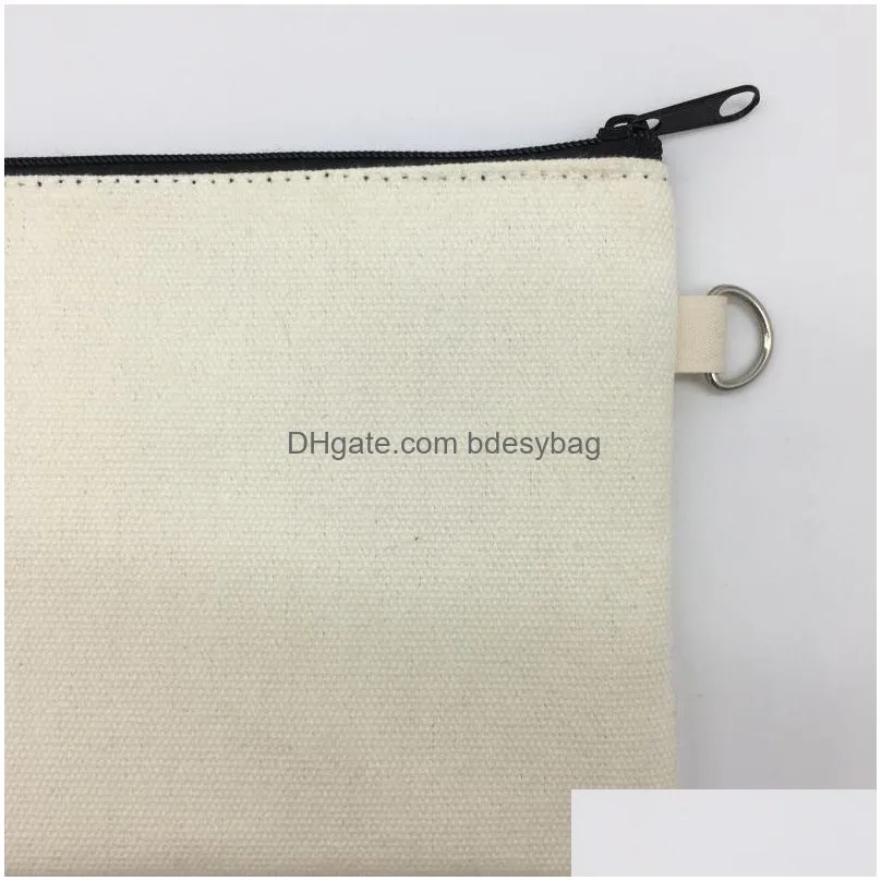 19.5x11cm canvas zipper pencil cases pen pouches cotton cosmetic bags makeup bags mobile phone clutch bag custom logo lx1368