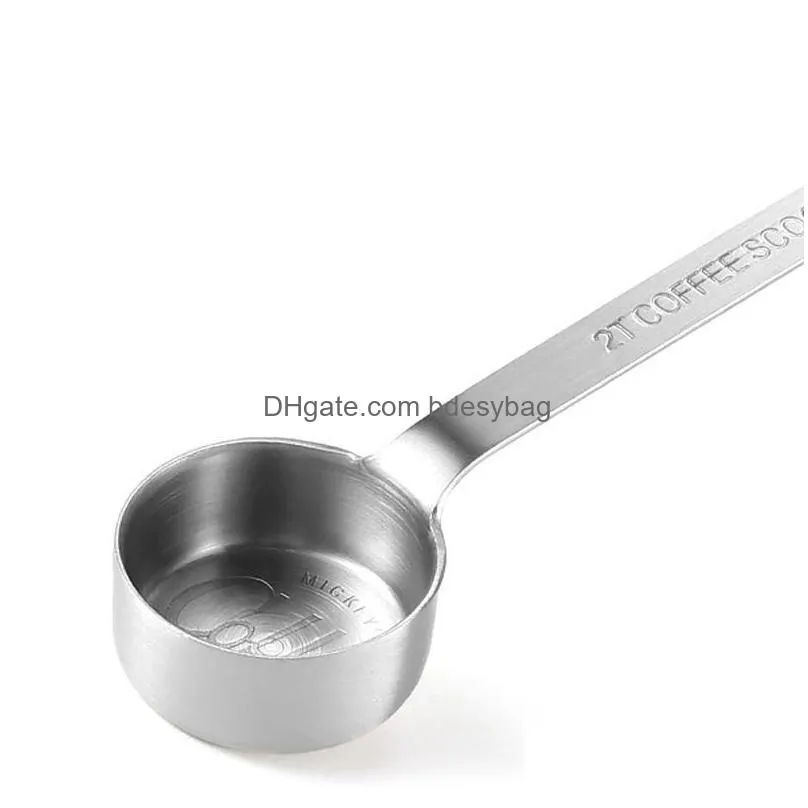 creative 30ml coffee scoop stainless steel measuring spoon coffee spoon milk powder measure spoon tea coffee accessorie lx3697