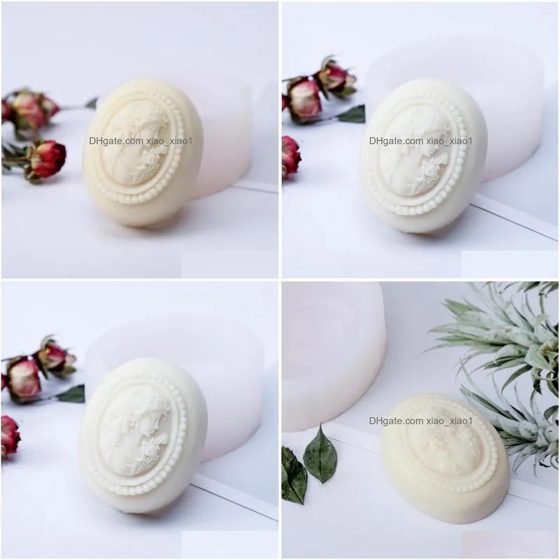 Craft Tools Pretty Girl Design Soap Sile Molds Woman Oval Shaped Handmade Making Mod Drop Delivery Home Garden Arts Crafts Gifts Dho80