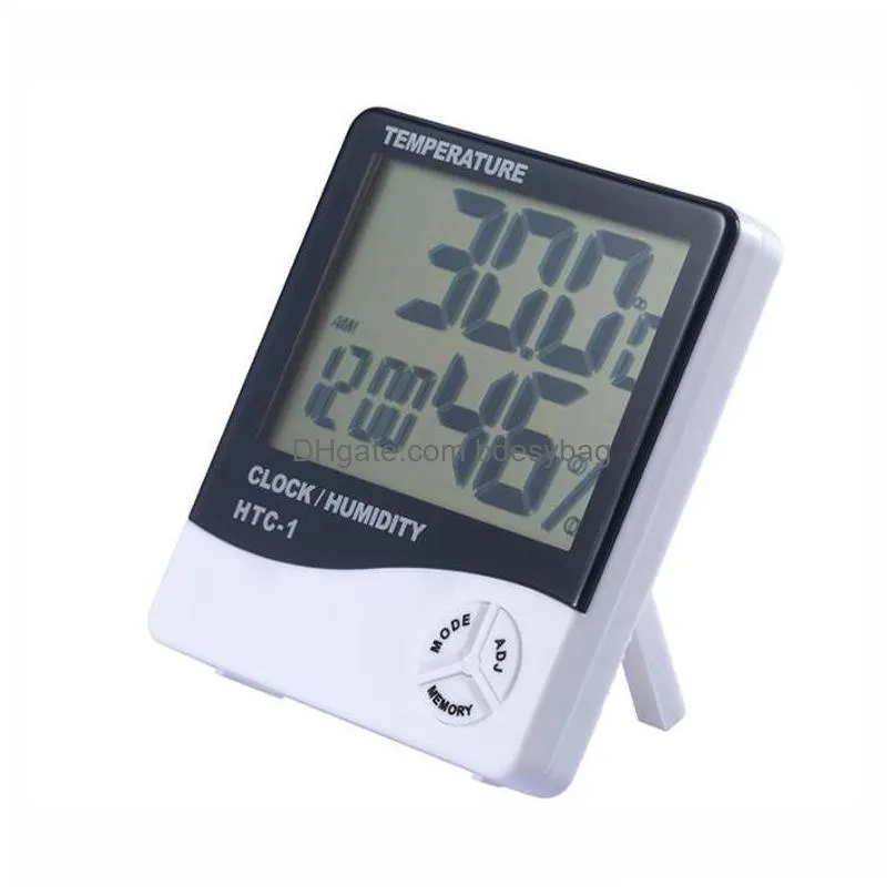 home high precision indoor with digital lcd alarm clock electronic alarm clock thermometer hygrometer alarm clock lx02229