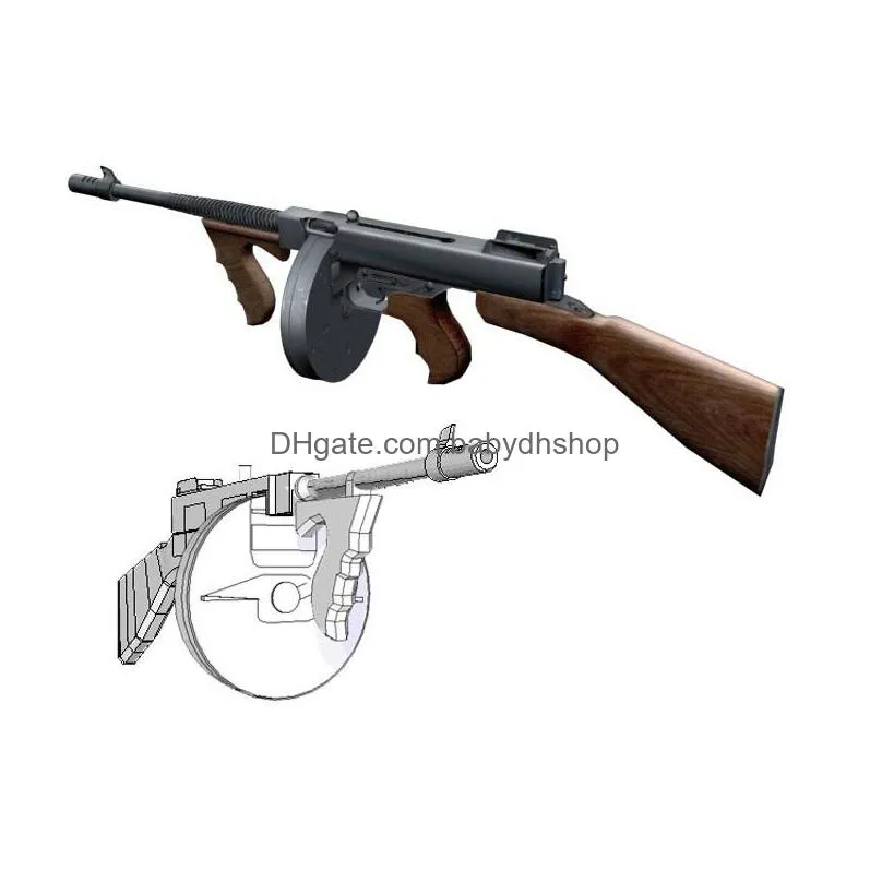 m1928 toy gun model paper card 3d handmade craft building sniper rifle set for children cosplay outdoor games