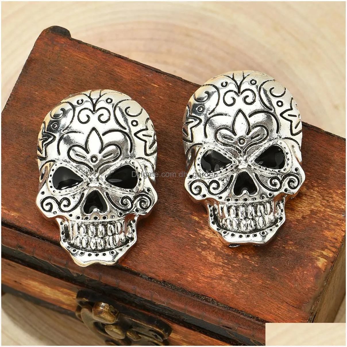 charm european and american crossborder new manufacturers hot selling earrings highend alloy ear wholesale halloween skull ear