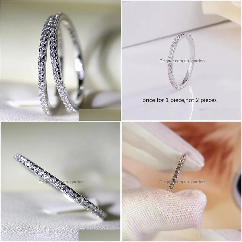 Band Rings Rings For Women Bridal Wedding Jewelry Engagement Party Ring White Gold-Color Sier Plated Anel Drop Delivery Jewel Dhgarden Oto2Y