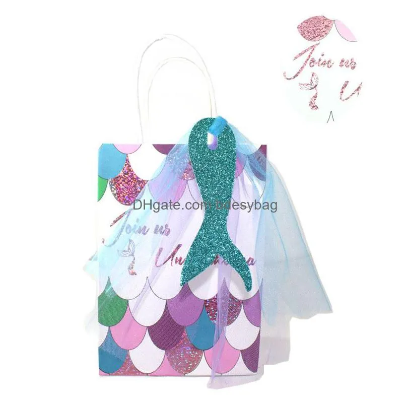 Card Factory Gift Bags Little Mermaid Bags Sweet Paper Candy Box