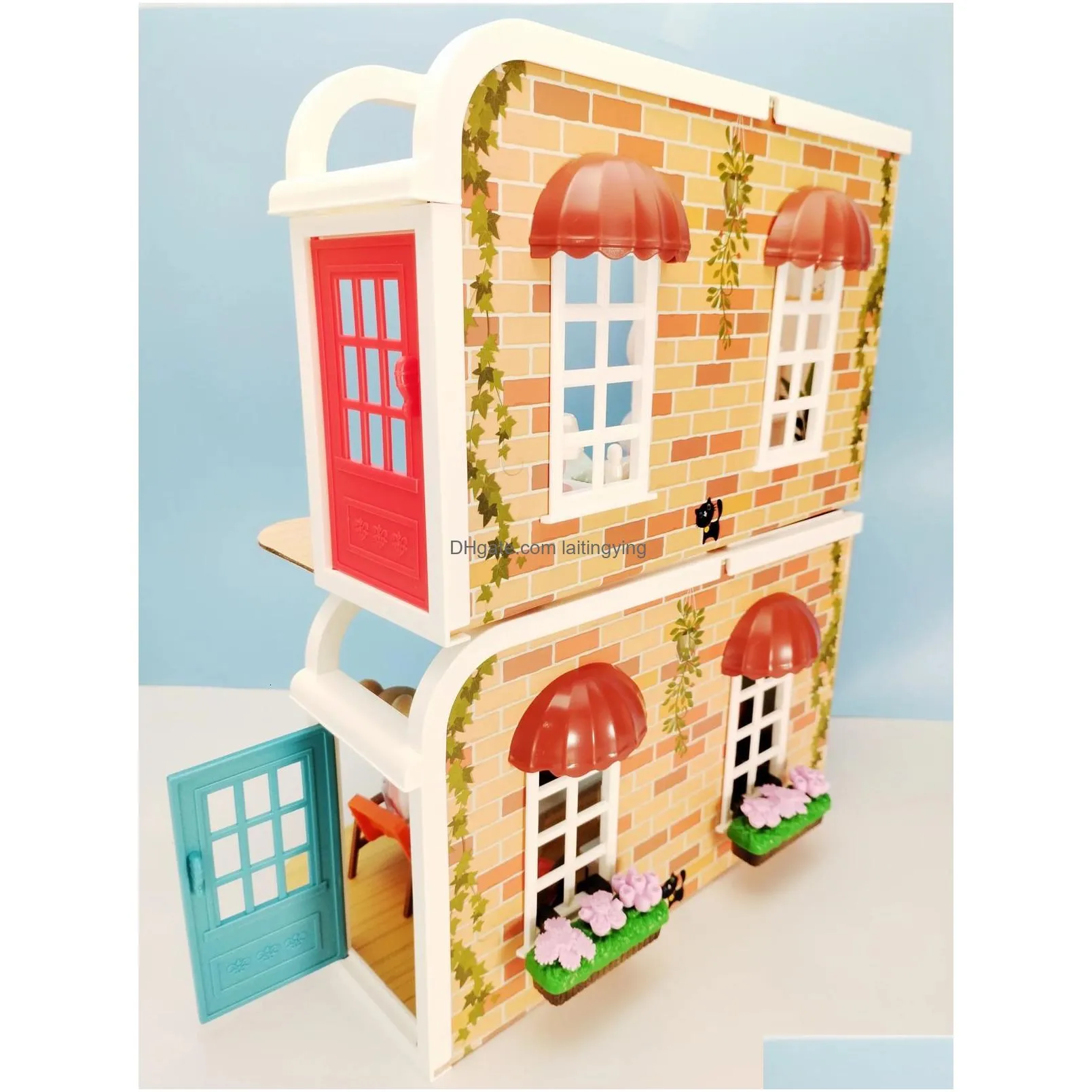 dolls miniature items dollhouse accessories and furniture mini toys set home shop scene livingroom pretend playset kids gifts 231017