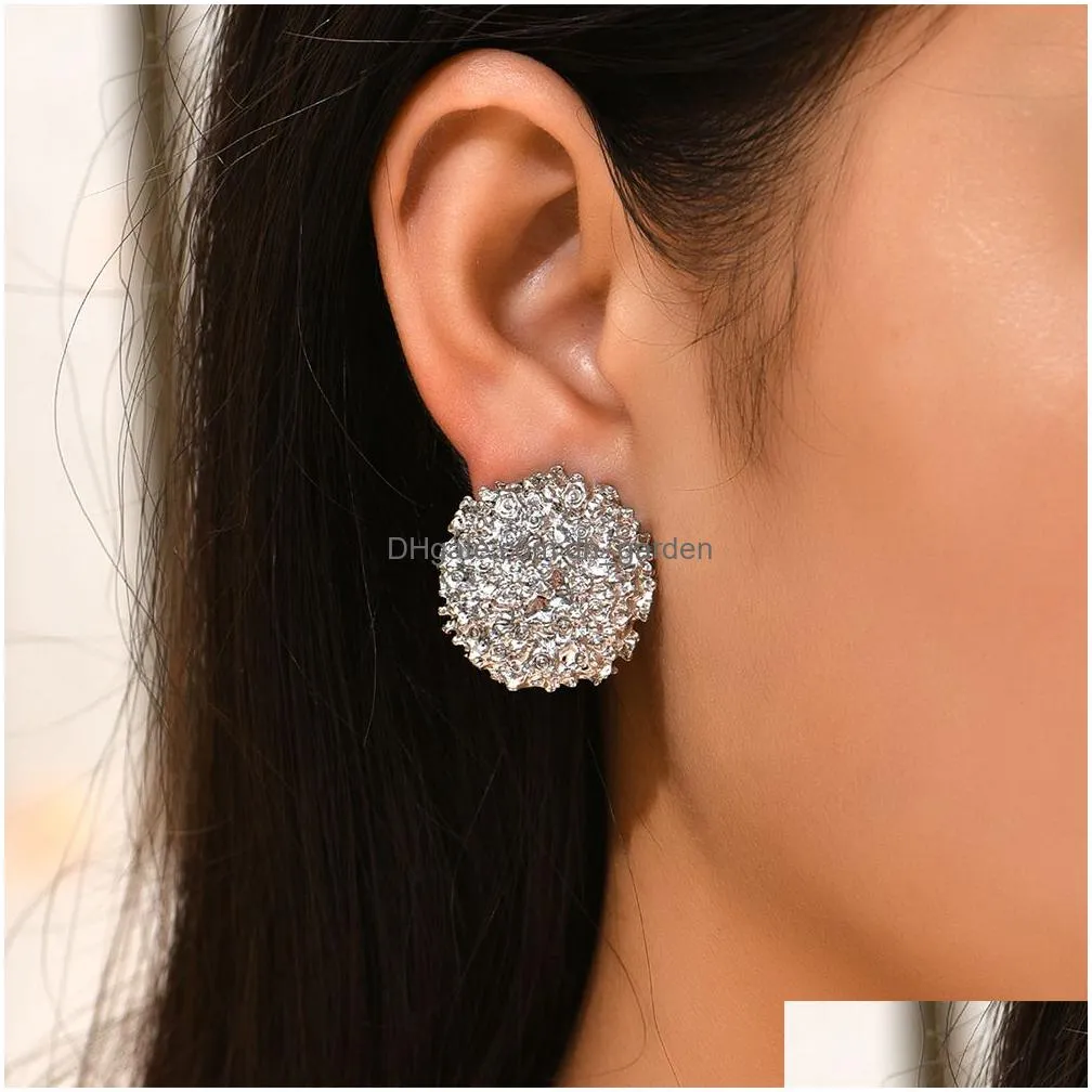 charm european and american fashionable earrings geometric metal round earrings set decorations wholesale