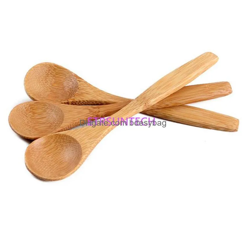 fast shipping new arrival handmade bamboo spoons honey spoon baby spoons mini spoons 13cmx3cm factory wholesale lx743