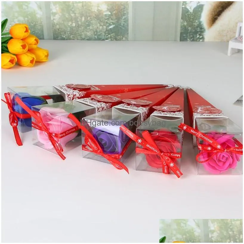 Decorative Flowers & Wreaths Romantic Decorative Flowers Rose Artificial Roses With Gift Box Creative Valentines Day Christmas Home Dr Dhje1